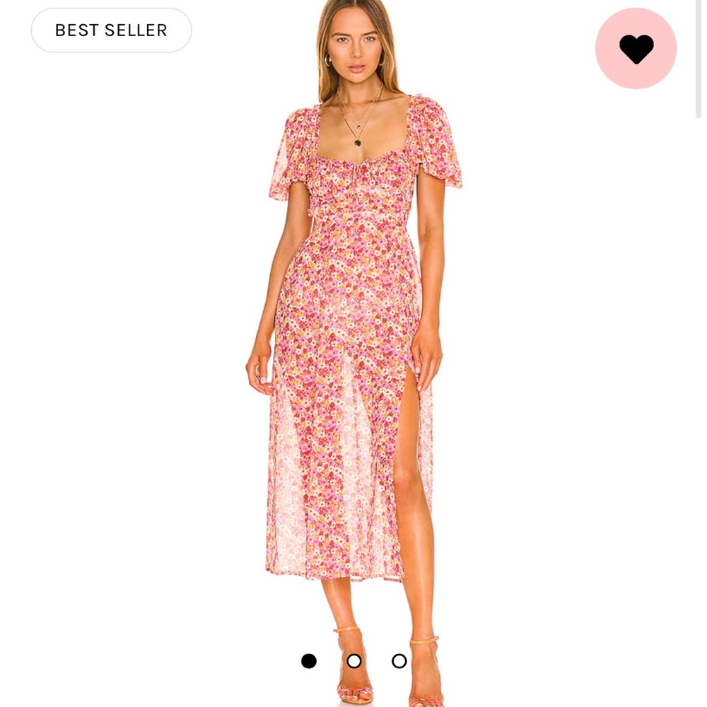 Felicia Midi Dress in Red